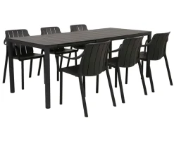Nardi Tevere Tiberina Havemøbelsæt - 90x147/211 - Antracit