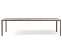 Nardi Tevere Tiberina Havemøbelsæt - 100x210/275 - 8 stole - Latte