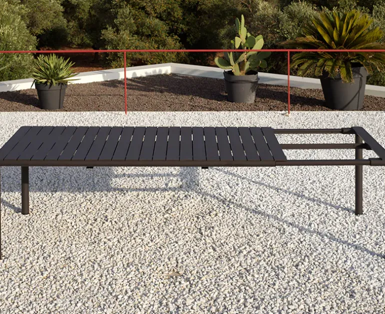 Nardi Tevere udtræksbord 100x210/275 - Antracit