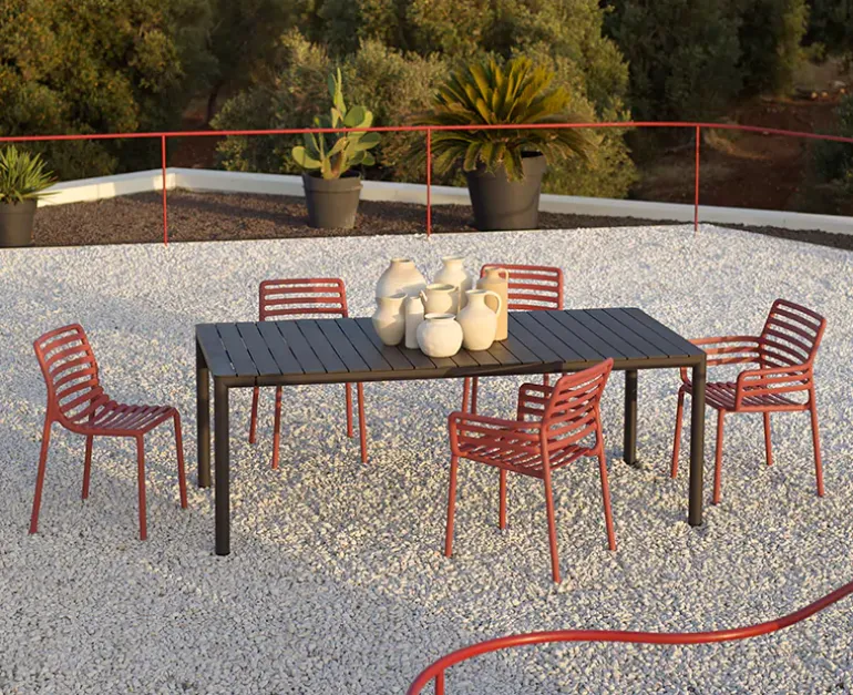 Nardi Tevere udtræksbord 100x210/275 - Antracit