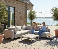 Odense Loungesæt - Vendbar - Gråhvid
