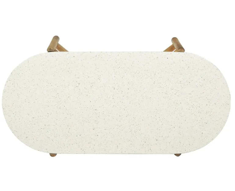 Olivia Sofabord 60x120x40 cm - Akacietræ/Terrazzo