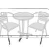 Overtræk til Cafésæt 140x80x80 cm
