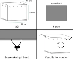 Overtræk til loungestol 96x96x96 cm