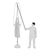 Overtræk til markedsparasol op til Ø250cm.