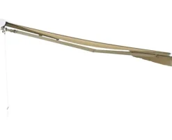 Pil markise – semikassette med motor – 4,8 x 3 meter – Hvid/Beige