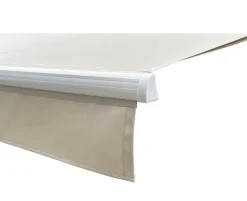 Pil markise - semikassette med motor - 3,5 x 3 meter - Hvid/Beige