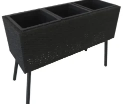 Plantekasse m/3 rum - Sort