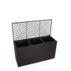 Plantekasse med espalier 84x30x44/120 cm - Sort