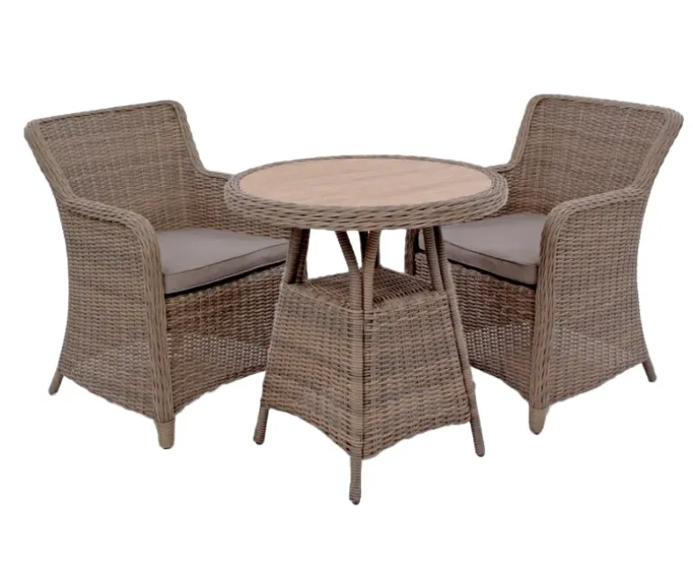 Rio Cafesæt Ø70 inkl. Spisestole m/ EASY DRY hynder - Dusty
