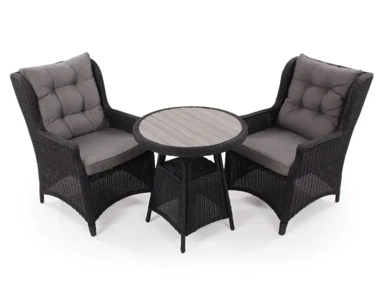 Rio Cafesæt Ø70 m/ EASY DRY Loungestole - Sort