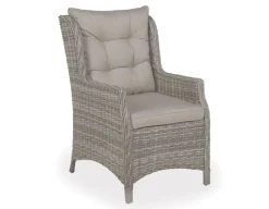Rio Havemøbelsæt 94x210 inkl. 6 Loungestole m/ EASY DRY hynder - Lys Grå