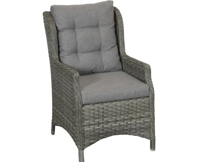 Rio Havemøbelsæt 94x210 inkl. 6 Loungestole m/ EASY DRY hynder - Grå