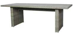 Rio Havemøbelsæt 94x210 inkl. 6 Loungestole m/ EASY DRY hynder - Grå
