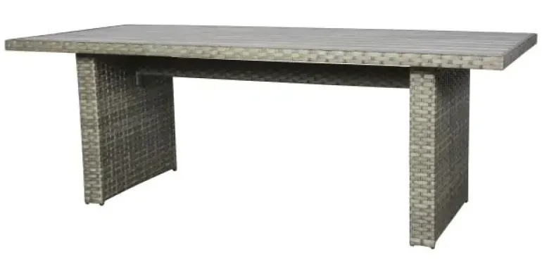 Rio Havemøbelsæt 94x210 inkl. 6 Loungestole m/ EASY DRY hynder - Grå