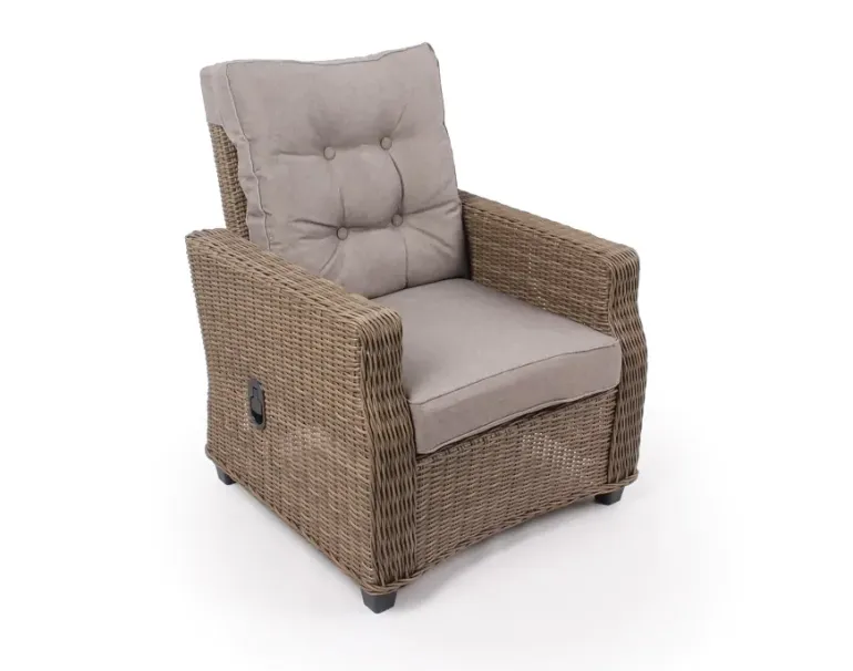 Rio Loungestol m/EASY DRY hynder og justerbar ryg - Dusty