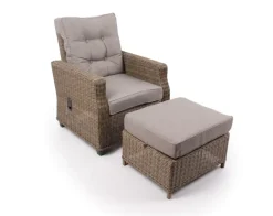 Rio Loungestol m/EASY DRY hynder og justerbar ryg - Dusty