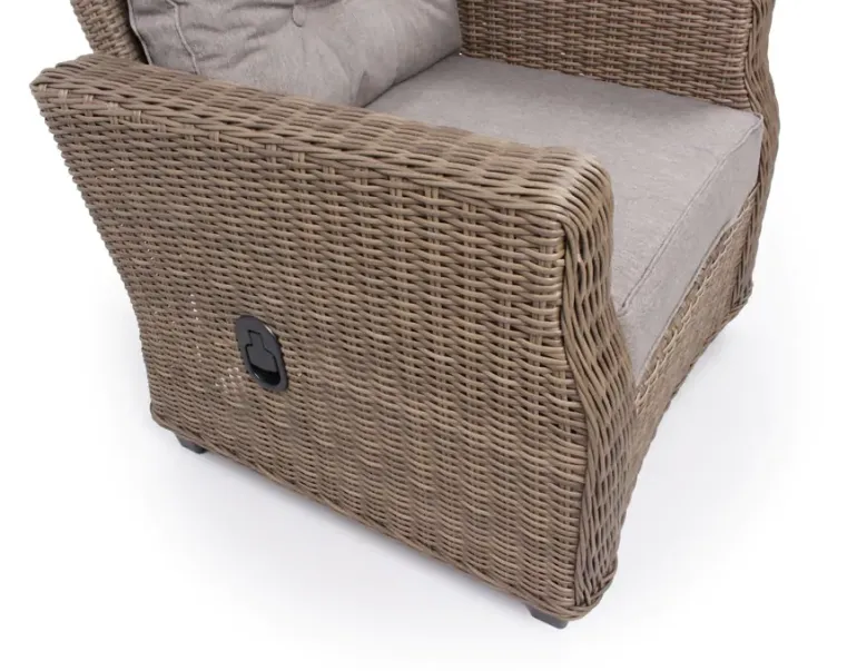 Rio Loungestol m/EASY DRY hynder og justerbar ryg - Dusty