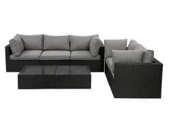 Sala Modul Loungesæt - 3 + 2-personers sofa inkl. EASY DRY hynder - Sort