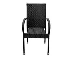Selma Geneve Havemøbelsæt m/6 stole - 100x200 - Antracitgrå