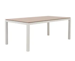 Selma Nora Havemøbelsæt m/6 stole - 100x200 - Gråhvid