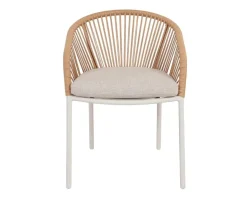 Selma Nora Havemøbelsæt m/6 stole - 100x200 - Gråhvid
