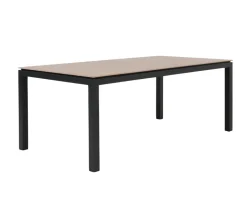 Selma Sonja Havemøbelsæt m/6 stole - 100x200 - Antracitgrå