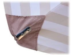 Signe Markedsparasol Ø300 - Hvid / Beige Stribet