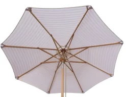 Signe Markedsparasol Ø200 med tilt - Hvid / Beige Stribet