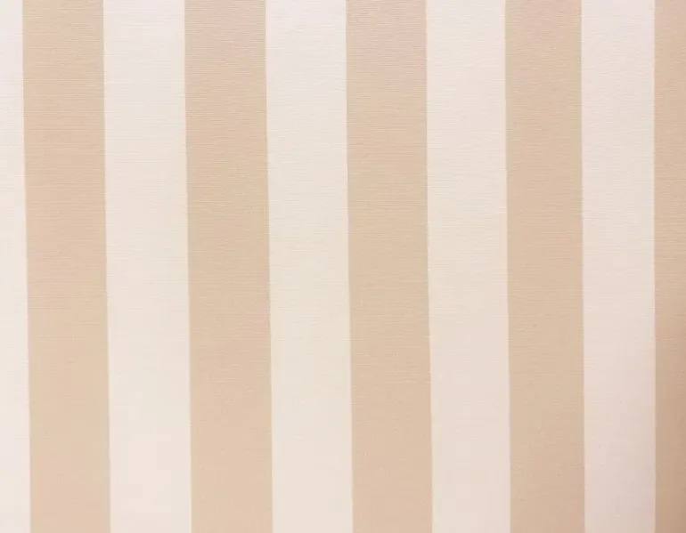 Signe Markedsparasol Ø250 med tilt - Hvid / Beige Stribet