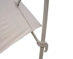Solvej Hængeparasol 3x4 meter - Gråhvid / Natur