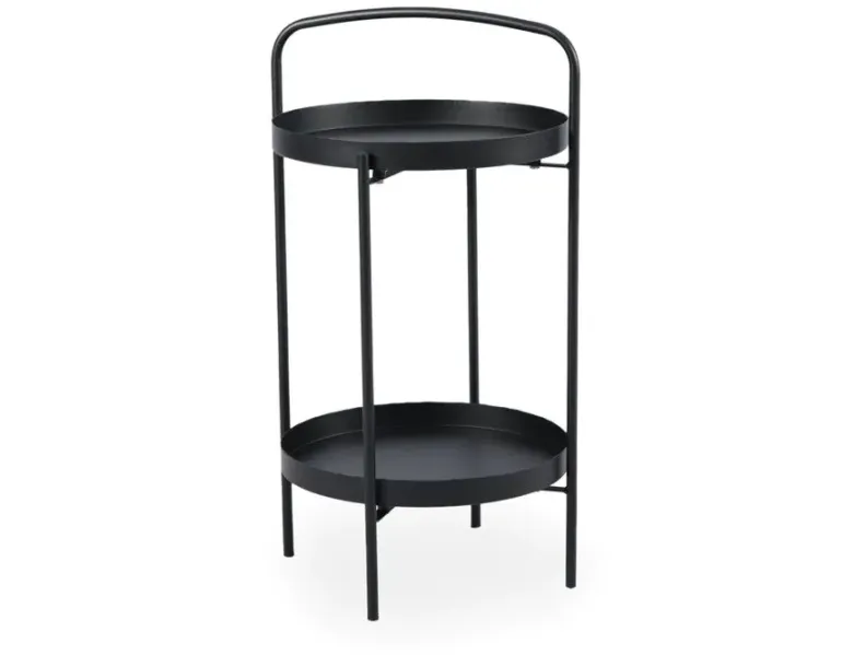 Wilma sidebord med hylde og håndtag - Sort